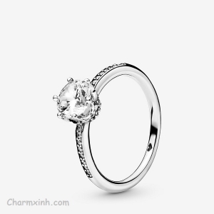 Clear Sparkling Crown Ring NH549